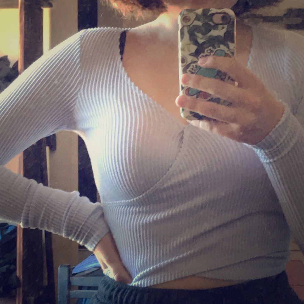 Baby blue Hollister  top